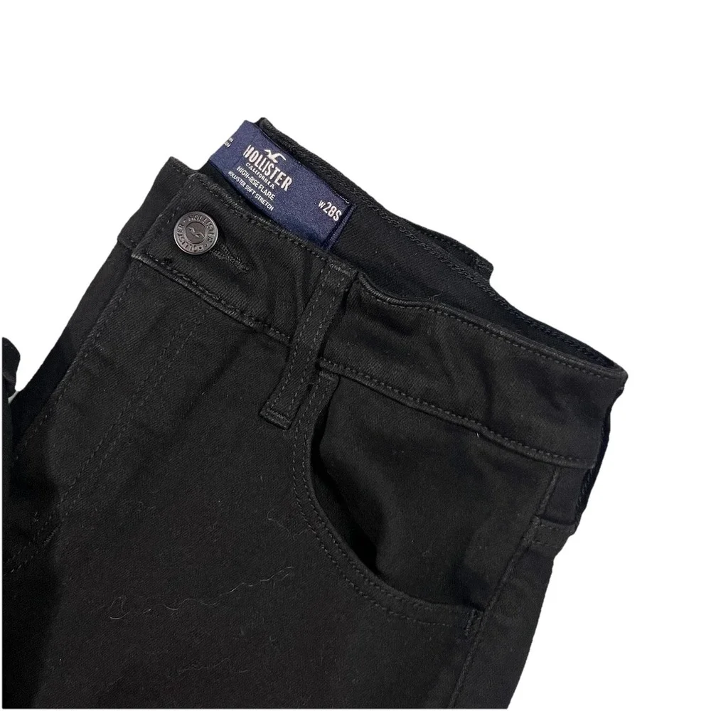 Hollister High Rise Flare Soft Stretch 6s 28s 28x28 Black‎ EUC